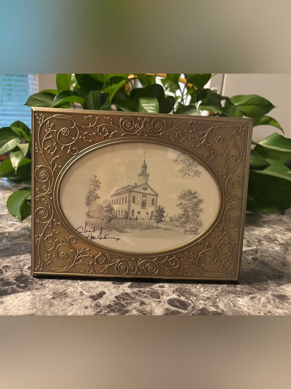 Vintage Floral Scroll Picture Frame